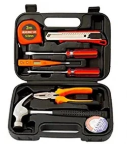 Electrical Home Repair Hand Tool Kit With Storage Case For Emergency Uses,Car and Household RepairTool Set With Screwdriver,Hammer,Measuring Tape3M,pliers,utility knife,electrical tape,Digital Tester