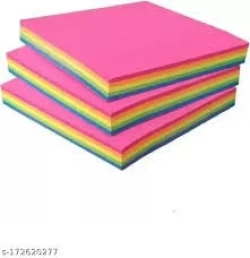 Oddy Multicolour Sticky Notes Vibrant Colours 160 Pads 80 Sheets Neon Sticky Notes 3"X3" (Pack of 2), 4 Colors  (Set Of 2, Pink, Blue, Yellow, Orange)
